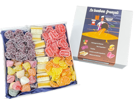 Le Chaudron Gourmand - Le Bonbon Français Coffret La Chaudron Gourmand - Berlingots, Bêtises de Cambrai, Violettes, Coquelicots, Pas d'quartiers
