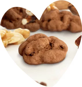 photo croc noix, bonbon chocolat, cerneau de noix enrobage cacao poudré, bonbon saint-valentin, le bonbon français