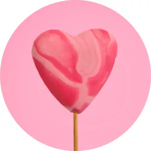 photo sucette, sucette cœur, sucette saint-valentin, cadeau saint-valentin, le bonbon français