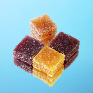 photo produit, photo bonbon, pâte de fruits, pâte de fruit artisanale, fraise de Provence, clémentine de Corse, framboise, pêche de la vallée du Rhône, le bonbon français