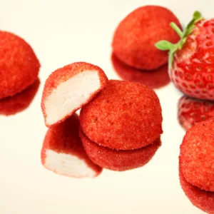photo produit, photo bonbon, bonbon à la fraise, fraise guimauve, fraise, fraise des bois, bonbon artisanal, bonbon naturel, le bonbon français