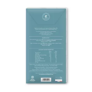 packshot dos chocolat au lait 42%, chocolat artisanal, tablette de chocolat au lait, chocolat au lait cacao 42% Trinité-et-Tobago, petits carreaux de paris