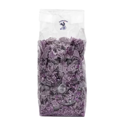 photo produit, brisures de bonbon, violette, bonbon à la violette, bonbon naturel, confiserie régionale, éco-responsable, éco-responsabilité, le bonbon français