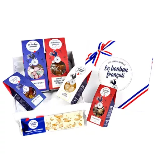 photo coffret cadeau, coffret personnalisable, confiserie régionale, bonbons naturels, le bonbon français
