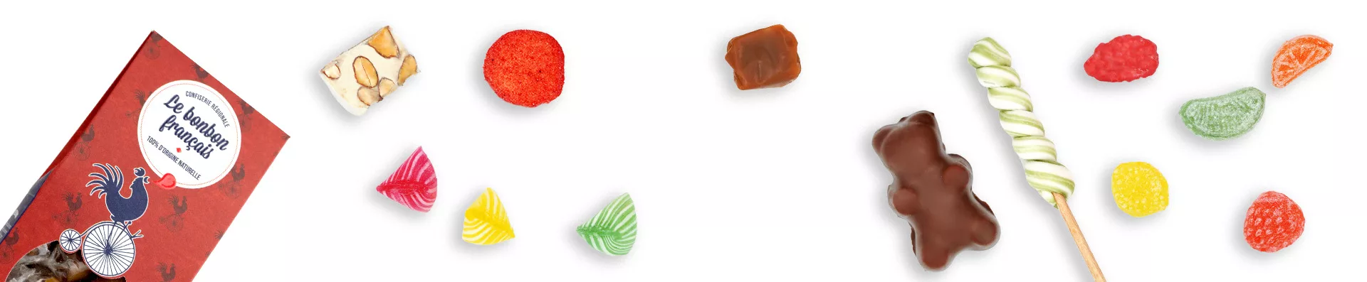 bannière boutique, bonbons, bonbon, artisanal, made in france, confiserie, bonbon français